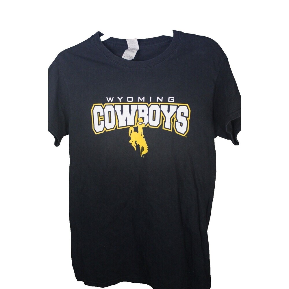 Wyoming Cowboys Shirt Size Small Black Short Sleeve T-Shirt Graphic